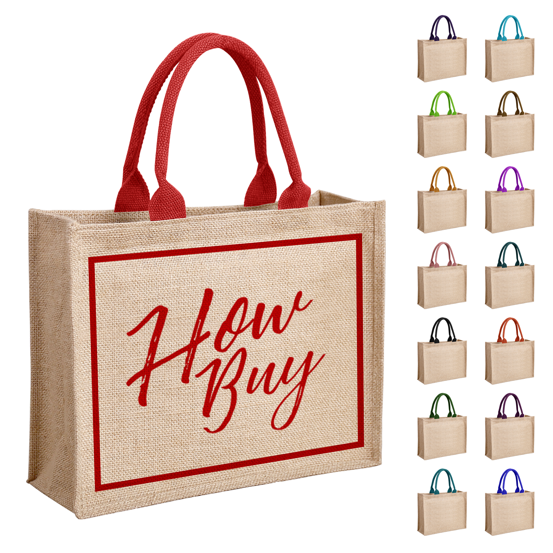 Jute Tote Bag, custom tote bag with logo imprint 1