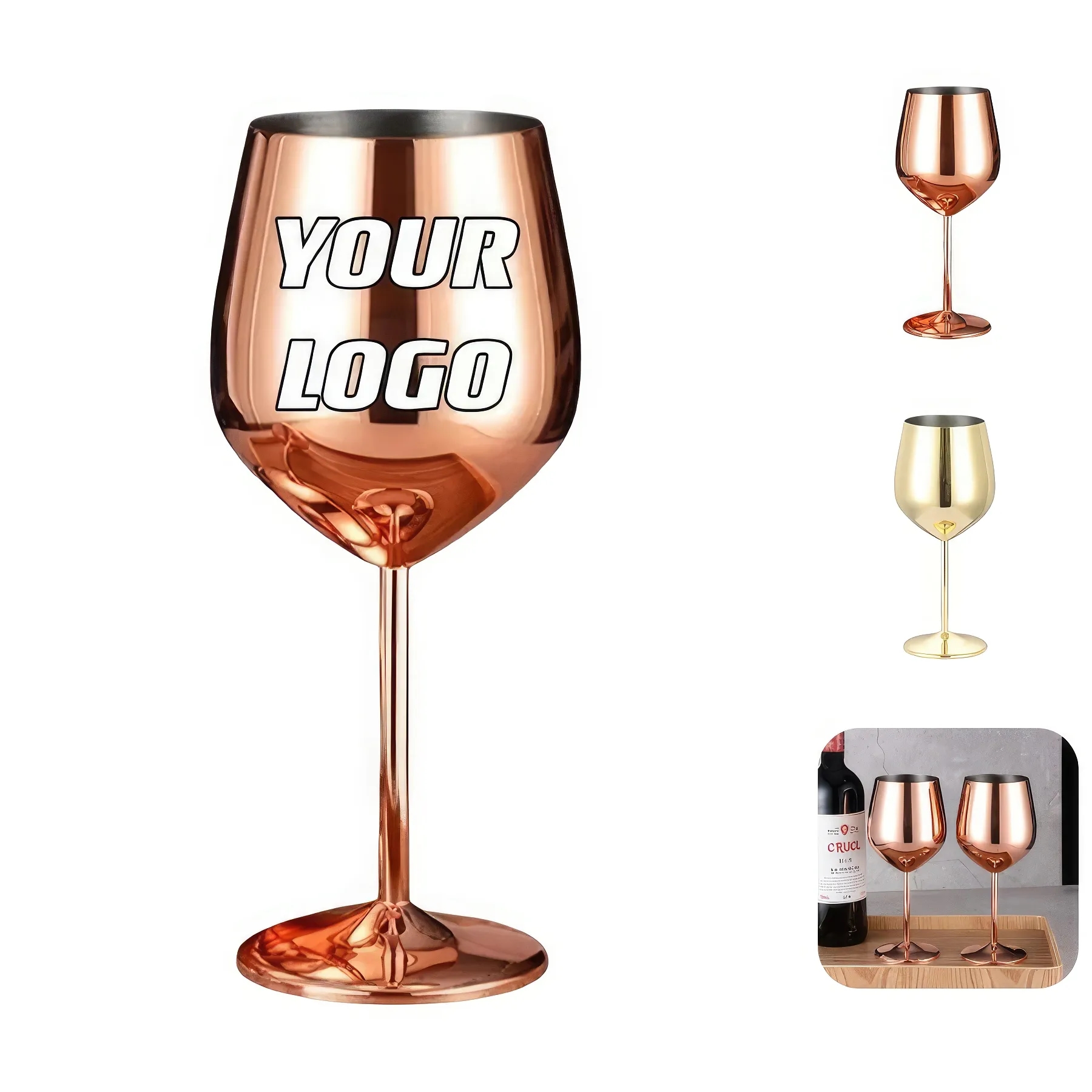 Custom 17.6 oz Stainless Steel Wine Cups 2