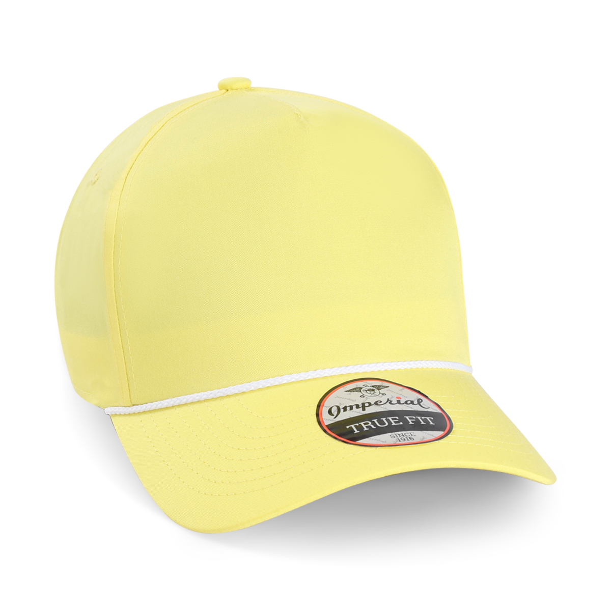 Imperial 5056 5-Panel The Barnes Cotton Rope Cap w/ Leatherette Patches or Embroidery 36