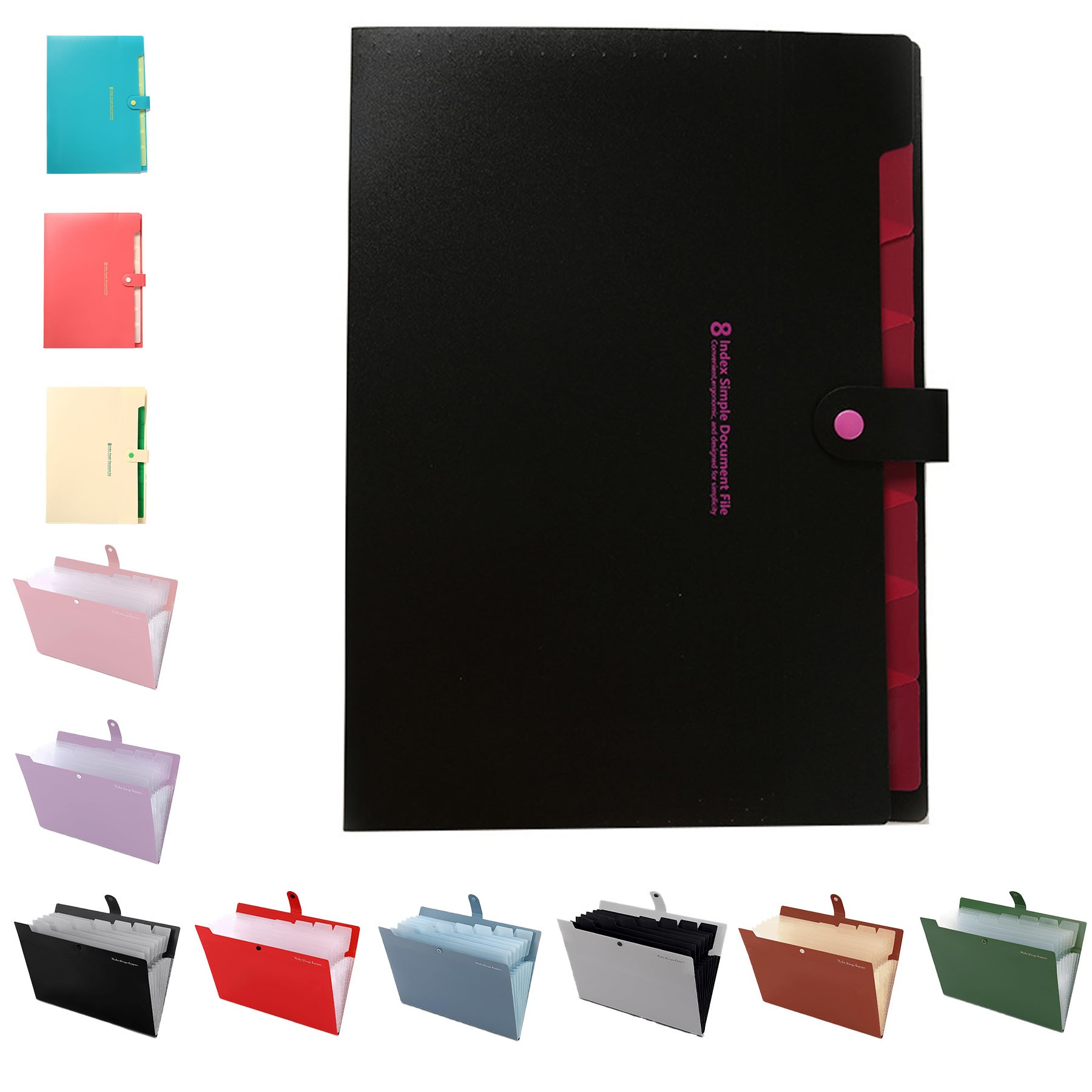 8 Pocket Expandable File Storage Bag