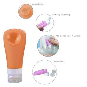 60ml Silicone Travel Bottle With Sucker And Flip Up Lid 14