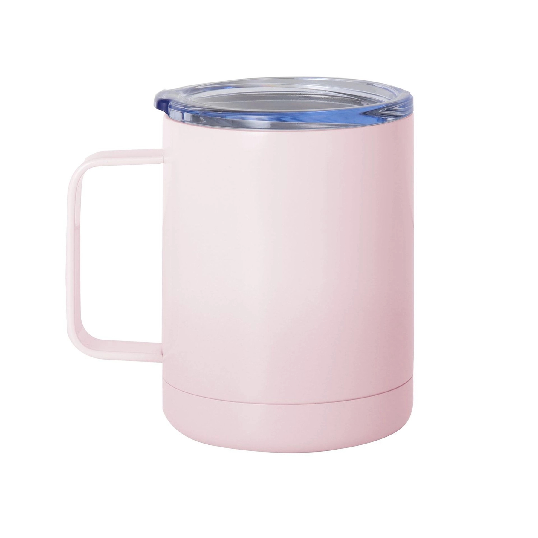 10 OZ. Double Wall Vacuum Coffee Mug with Handle & Lid 12