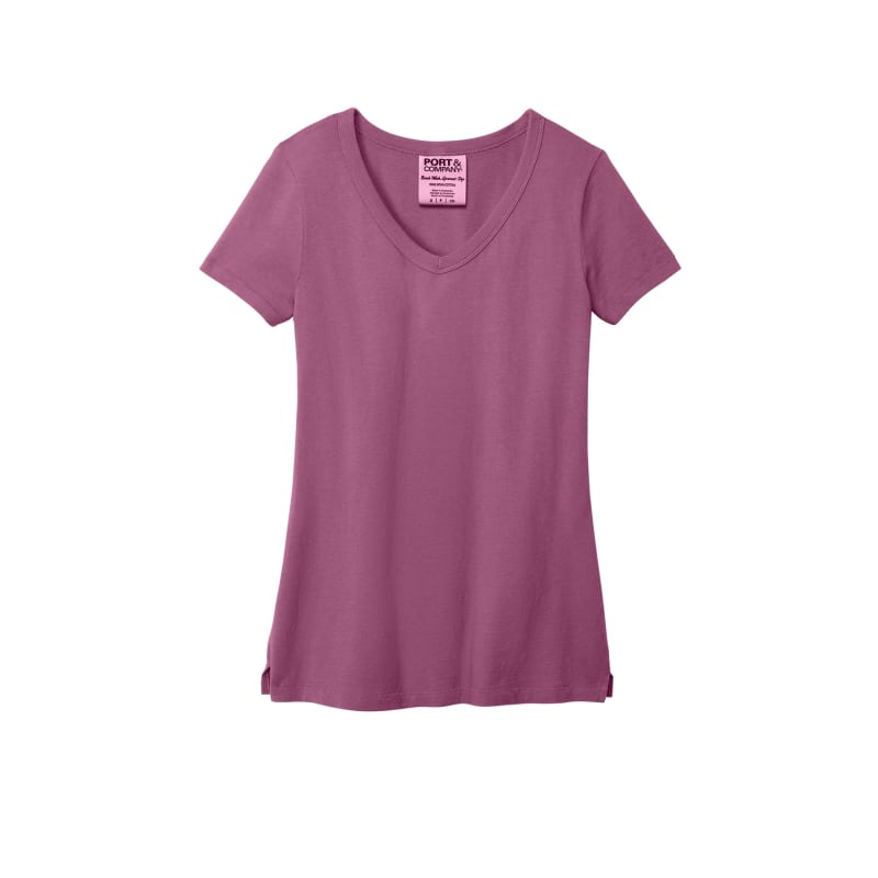 Port & Company Women's Beach Wash Garment-Dyed V-Neck Tee 42
