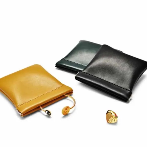 PU Snap Spring Earphone Pouch Storage Bag 4