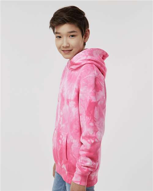 Youth Midweight Tie-Dyed Hooded Sweatshirt - PRM1500TD 36