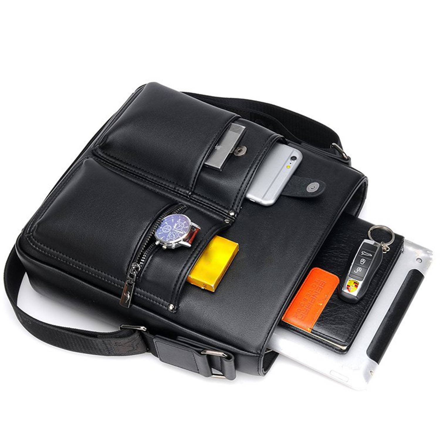 PU Leather Outdoors Crossbody Bag For Man 9