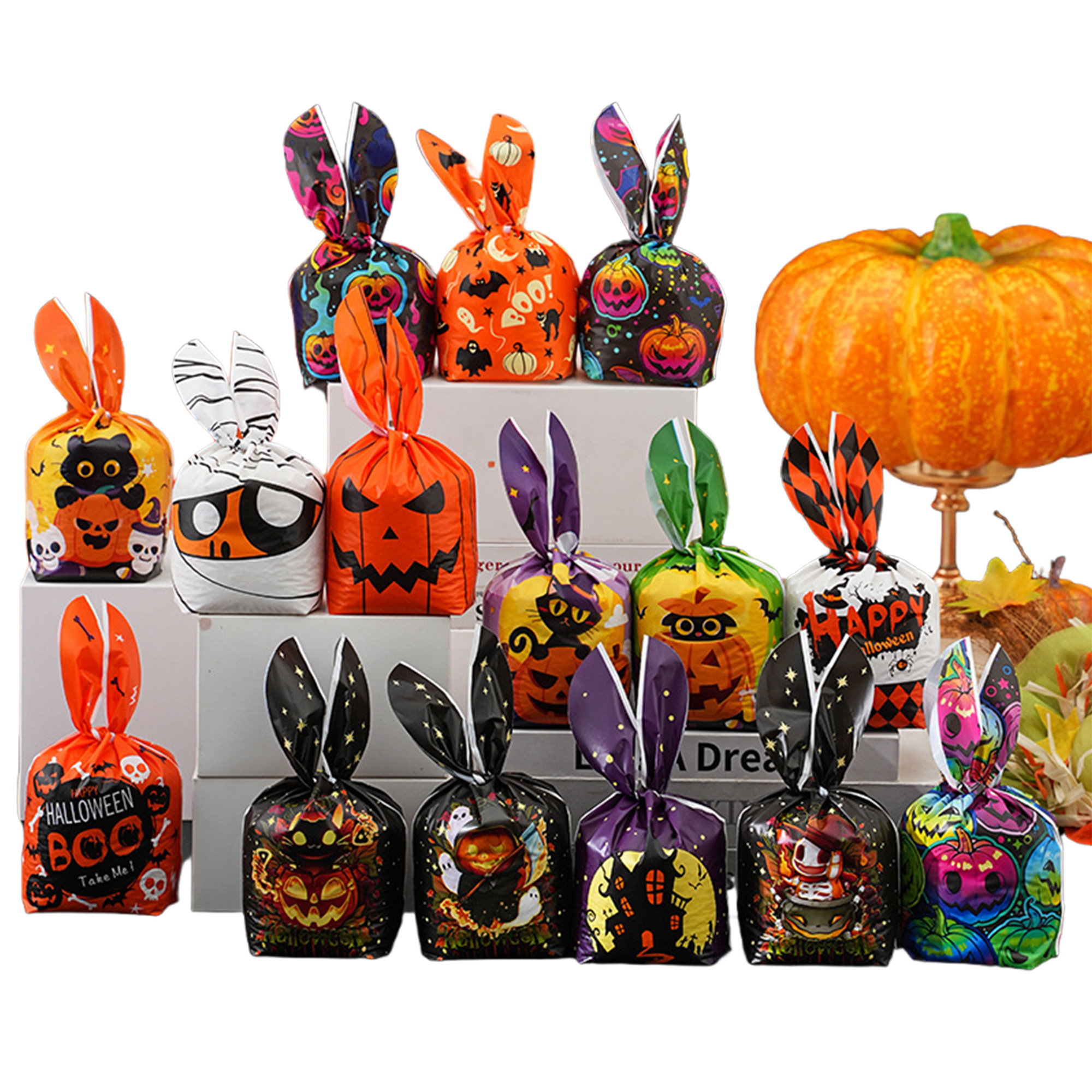 Custom Logo Halloween Candy Bag Set 4