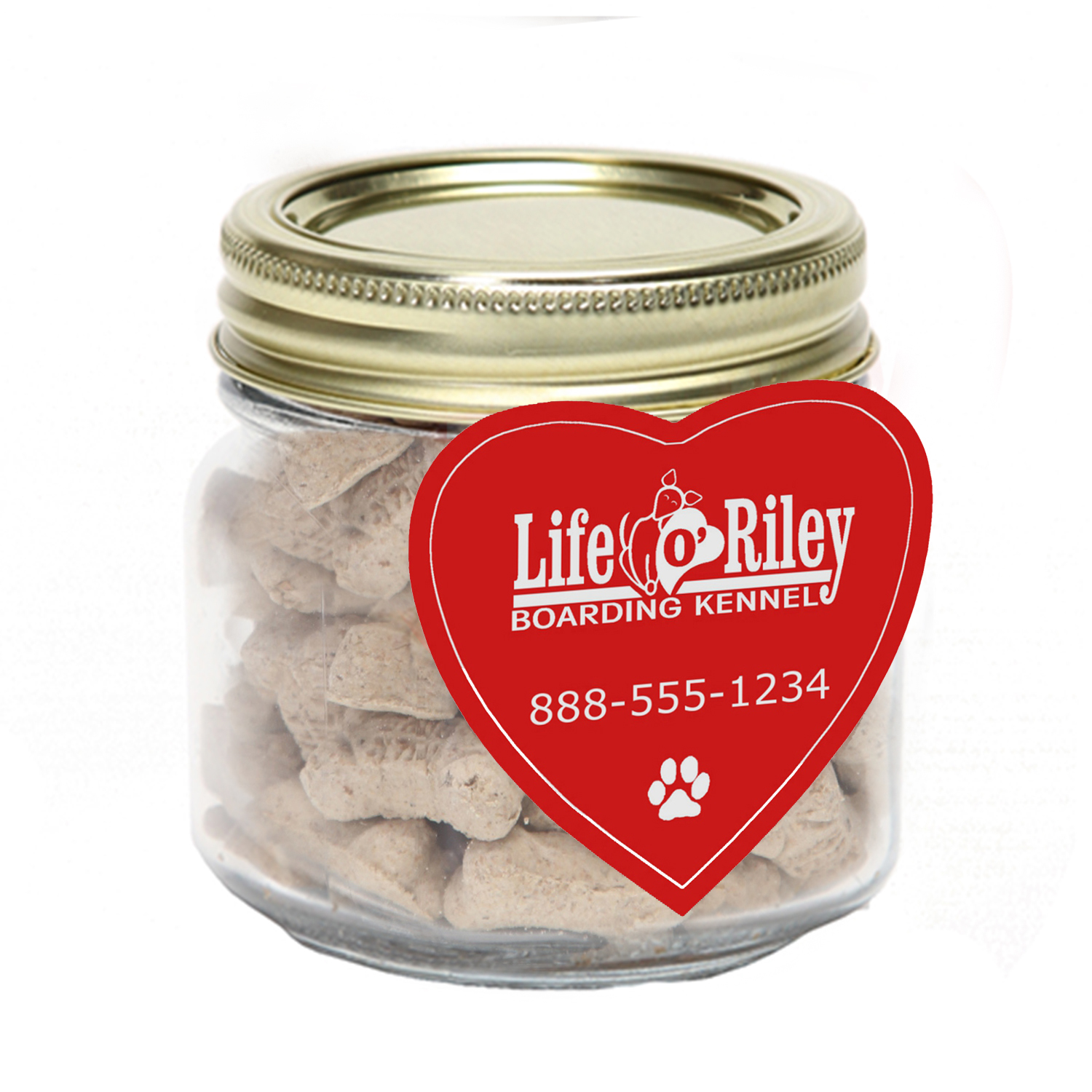 Half Pint Jar w/ Heart Magnet Pet Fill 3