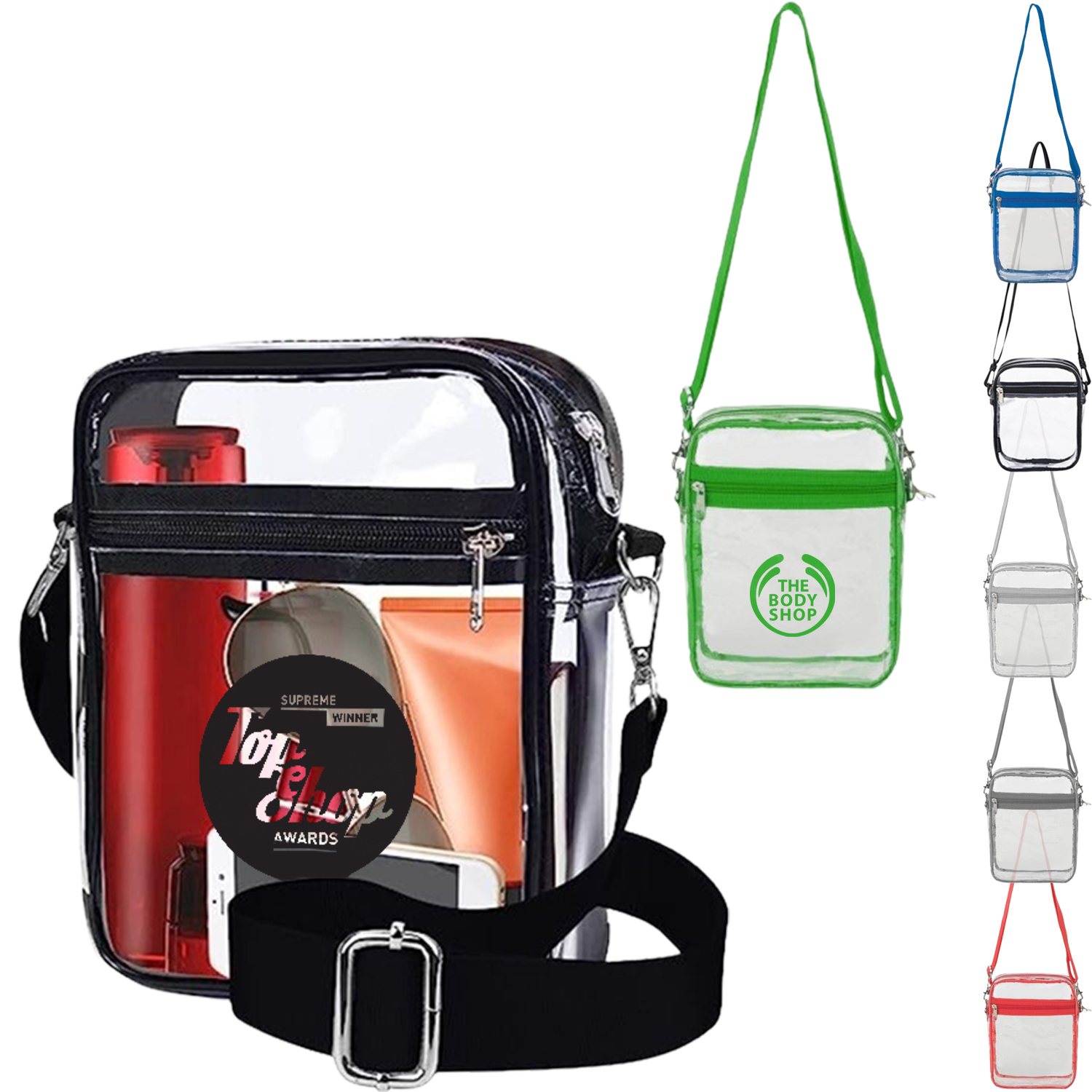 Clear Purse Stadium Approved Crossbody Bag with Adjustable Shoulder Strap 10