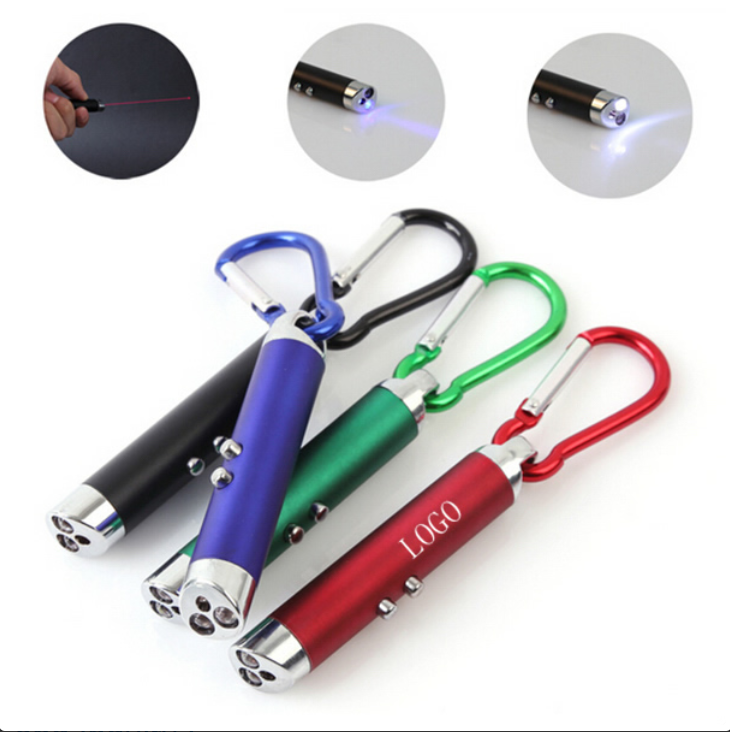 3 in 1 flashlight with Carabiner 2