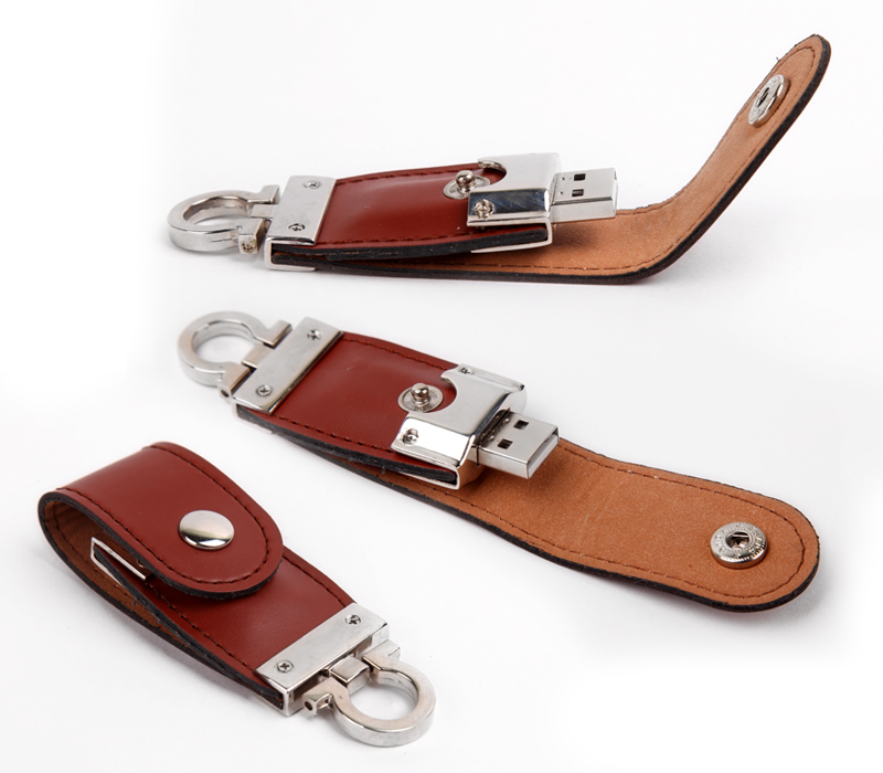 Leather USB Flash Drive, 64GB 3