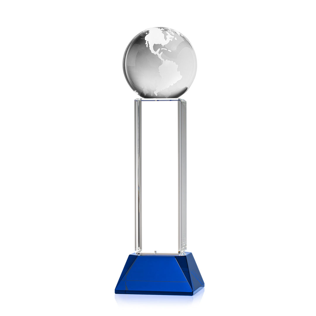 Globe Award on Stowe Base - Blue 21
