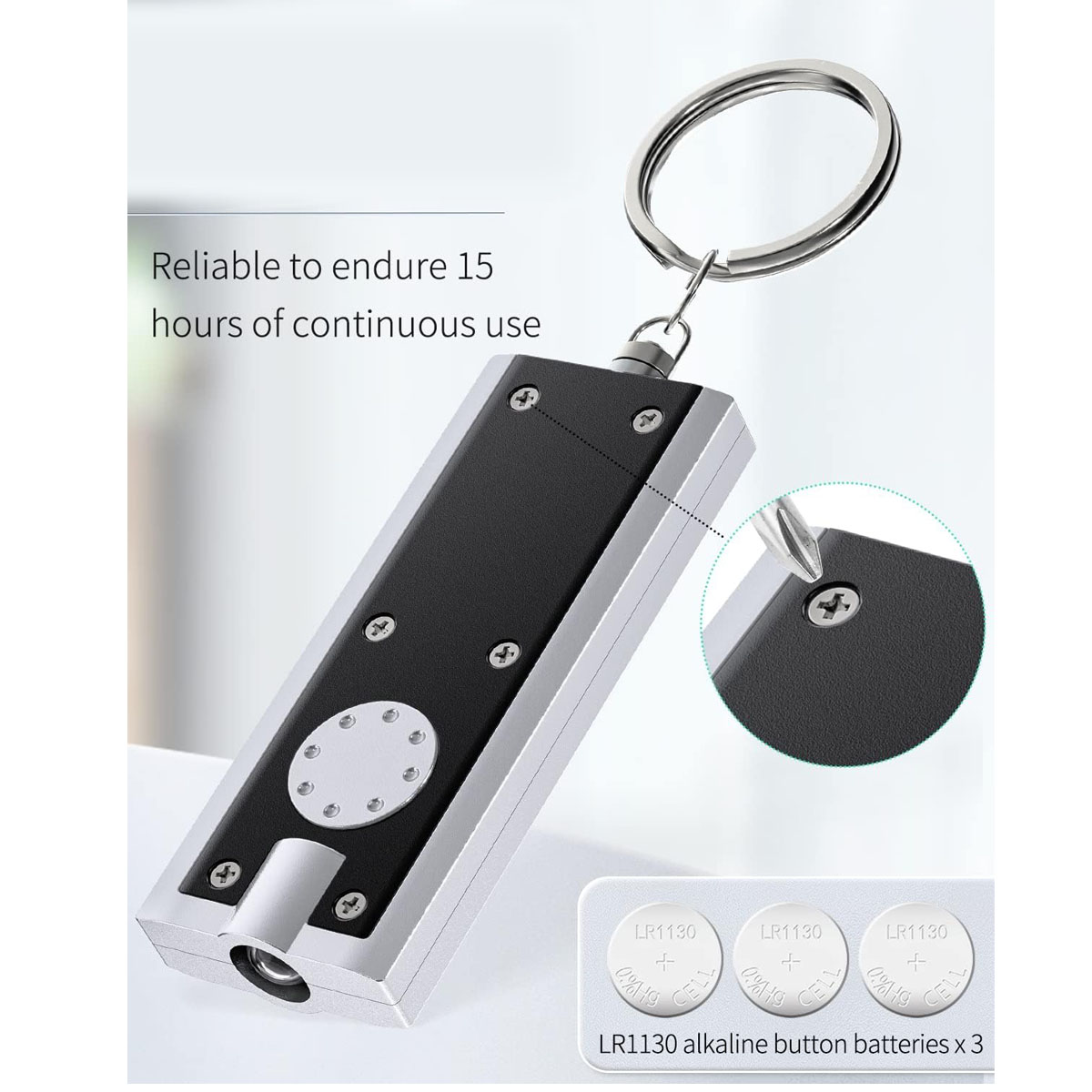 Mini LED Flashlight Key Ring 4