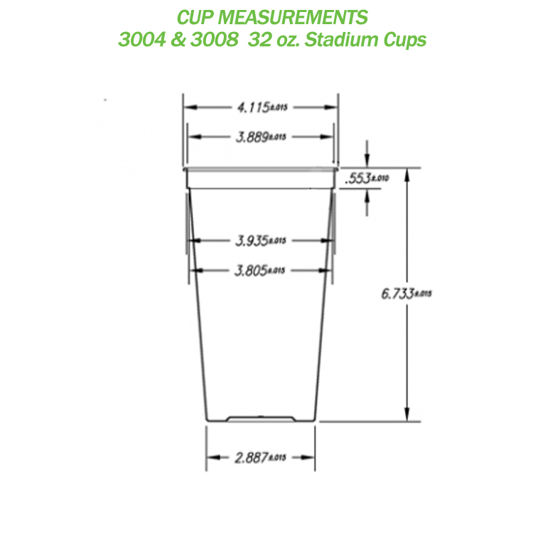 32 oz. Smooth White Stadium Cup 2