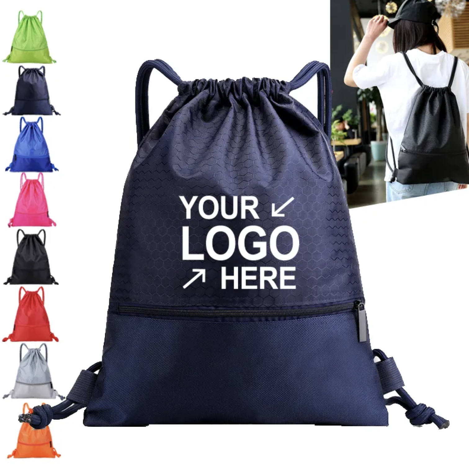 Polyester Shopping Drawstring Bag 2