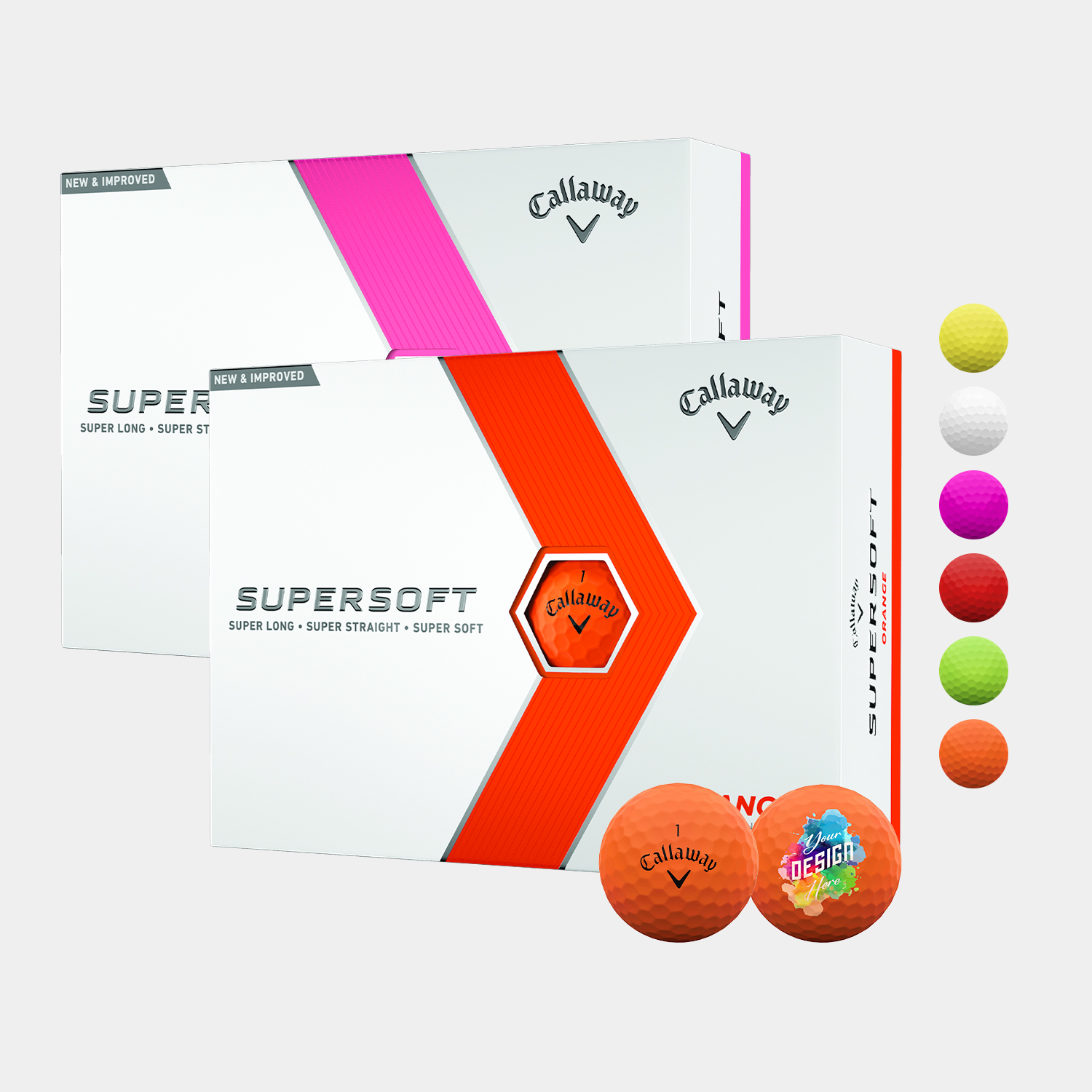 Callaway® 12 Pack Supersoft Golf Balls with Custom Imprints 2