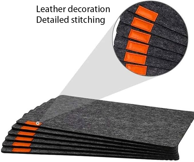 Absorbent Insulated Knife Fork Pouch Placemat Set 6