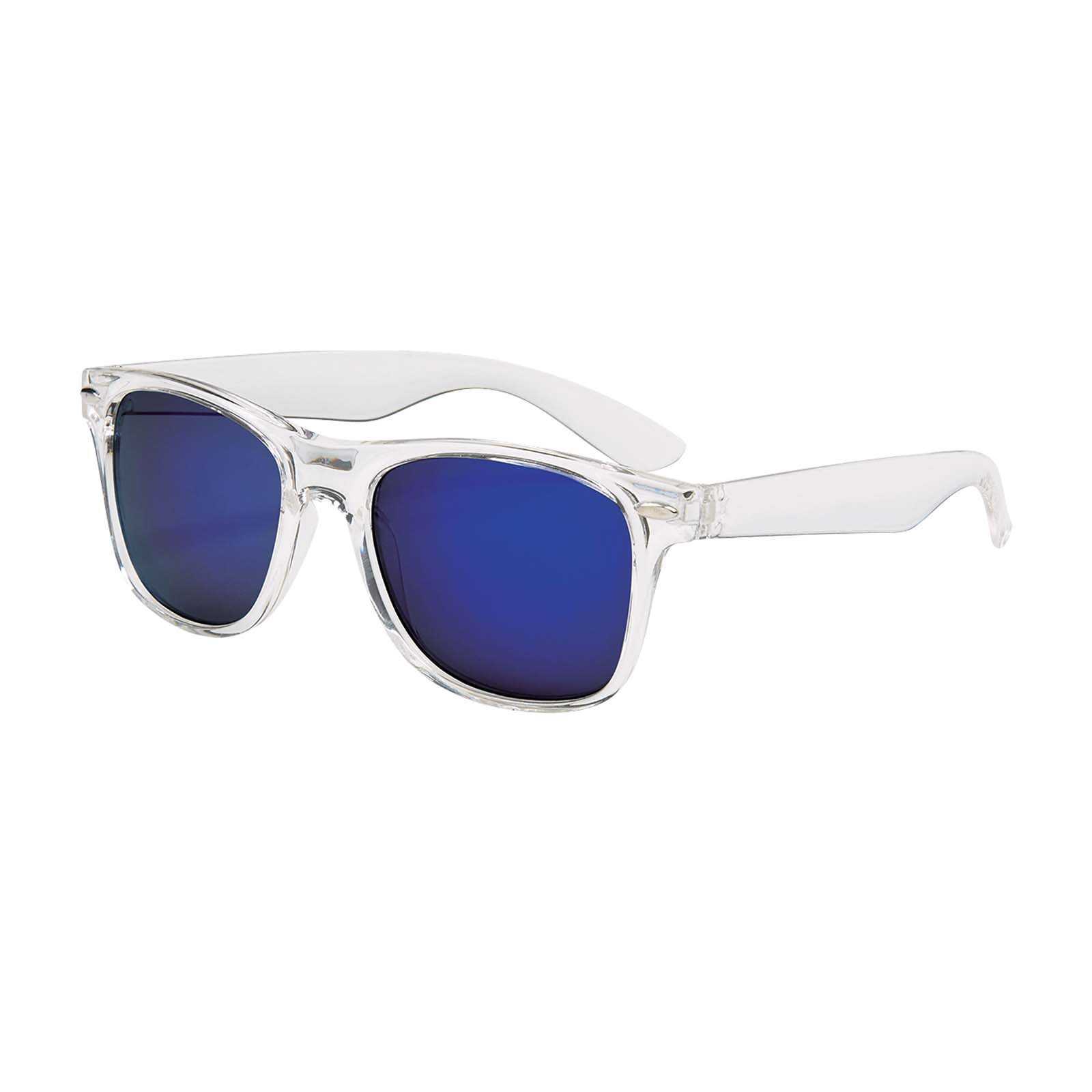 Mirrored Clear Frame Malibu Sunglasses 13