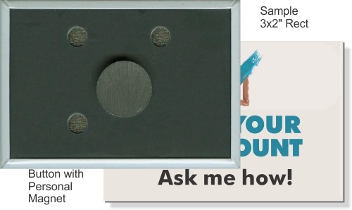 Personal Magnet 3 X 2 Inch Rectangular Button 1