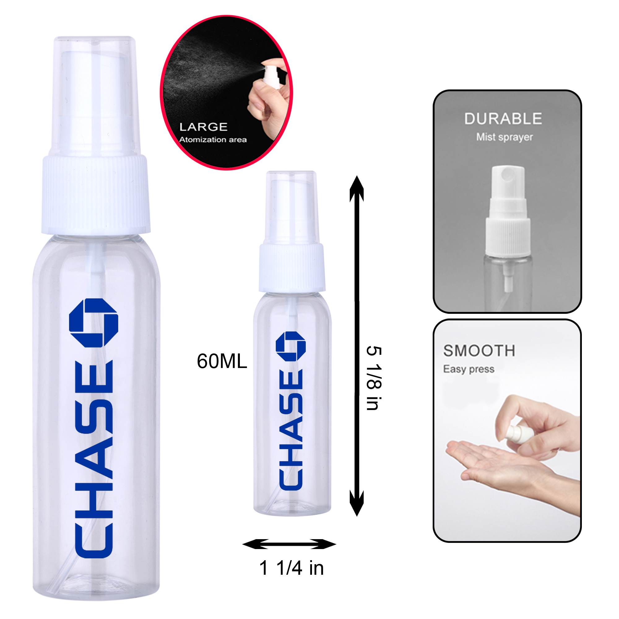 PPE 2 Oz.Spray Bottle for Hand Sanitizer