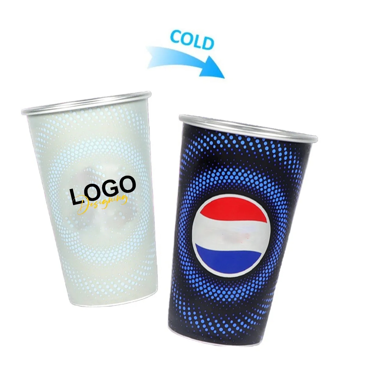 15Oz Cold Color Changing Cup Food Grade Aluminum Tumbler 1
