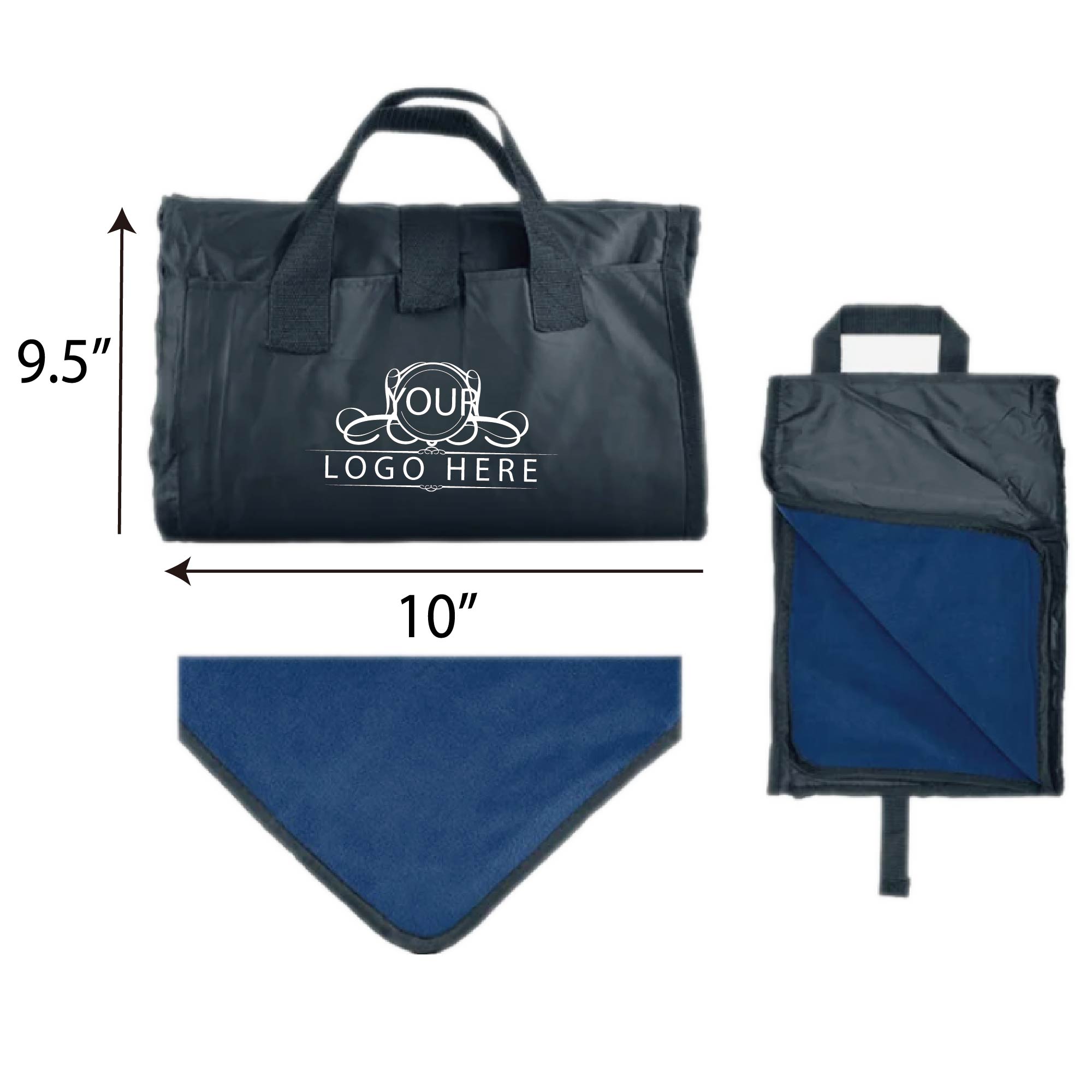 Polar Fleece/ Polyester oxford Picnic Blanket 3