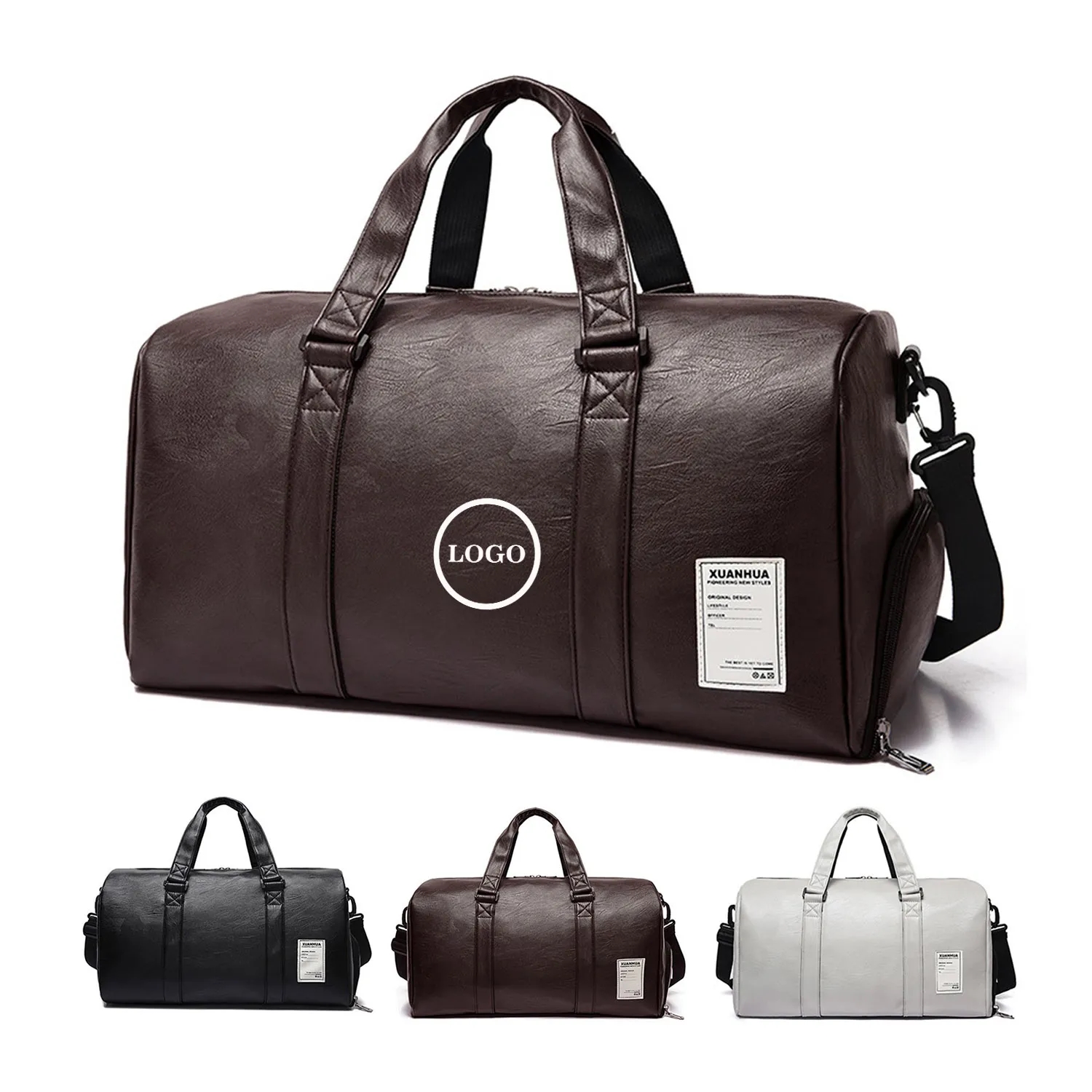 Oversized Eco-Friendly PU Leather Waterproof Duffel Bag 1