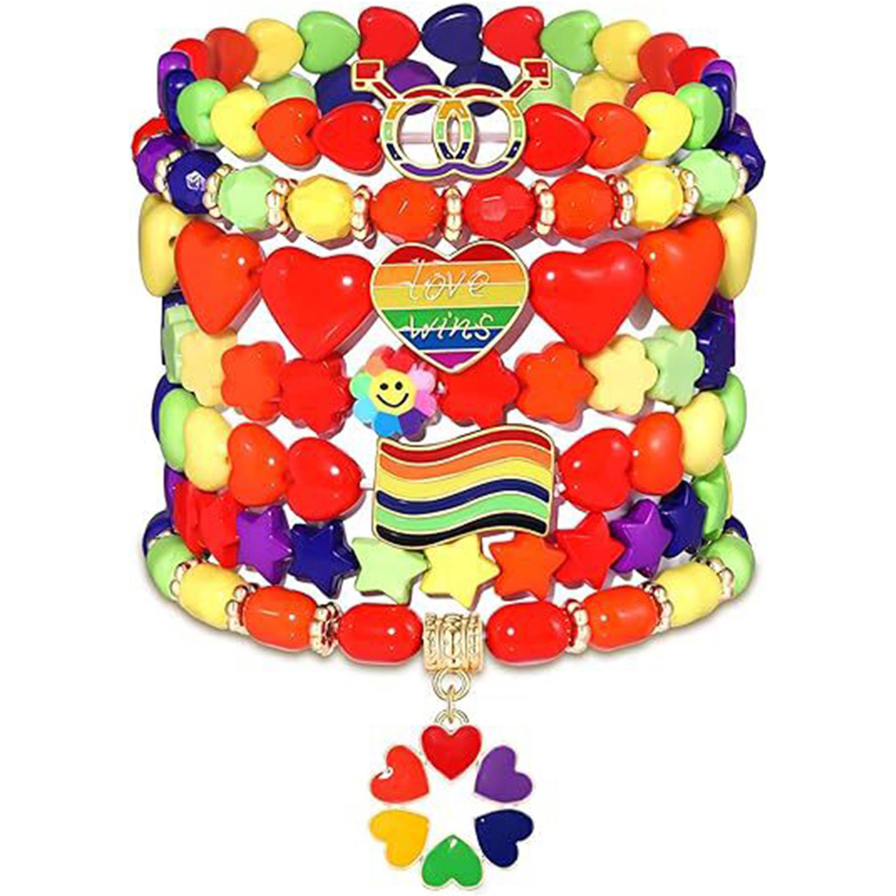 Plastic Bisexual soft earthenware letter bead bracelet 1