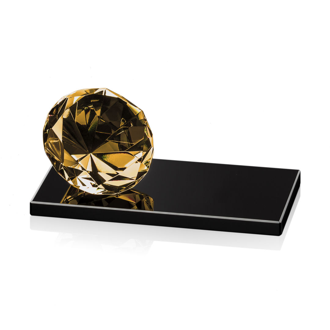 Gemstone Award on Black - Amber 1