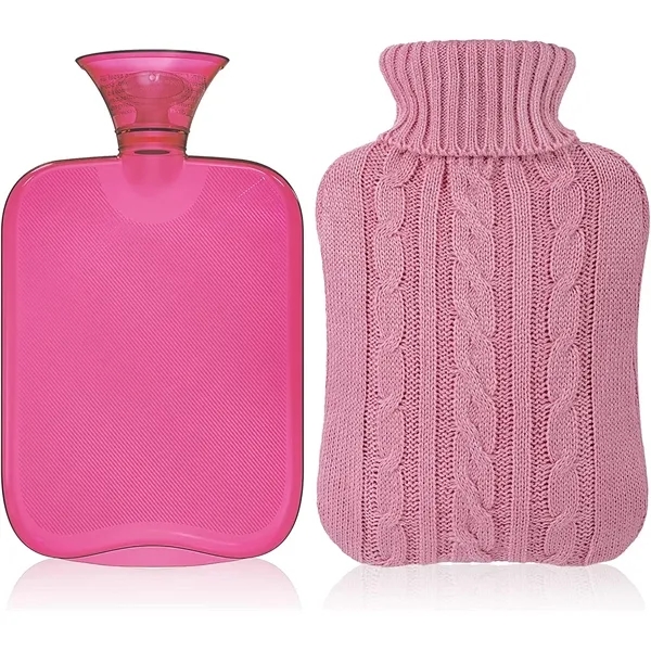 2000Ml 2 Liter Rubber Hot Water Bottle With Cover Knitted 5