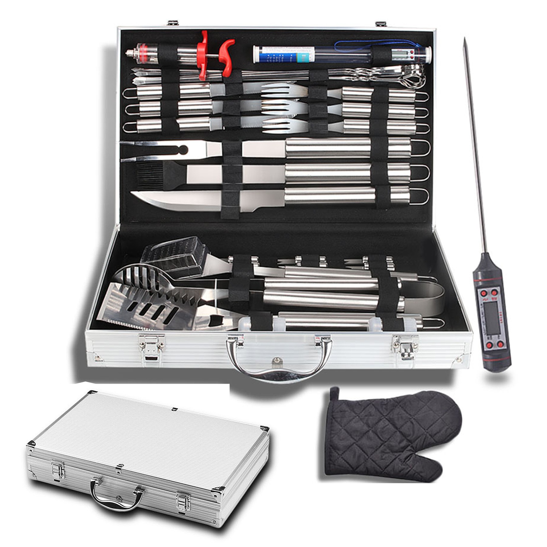 32 Pc Grill BBQ Utensil Accessory Tool Set With Case 2