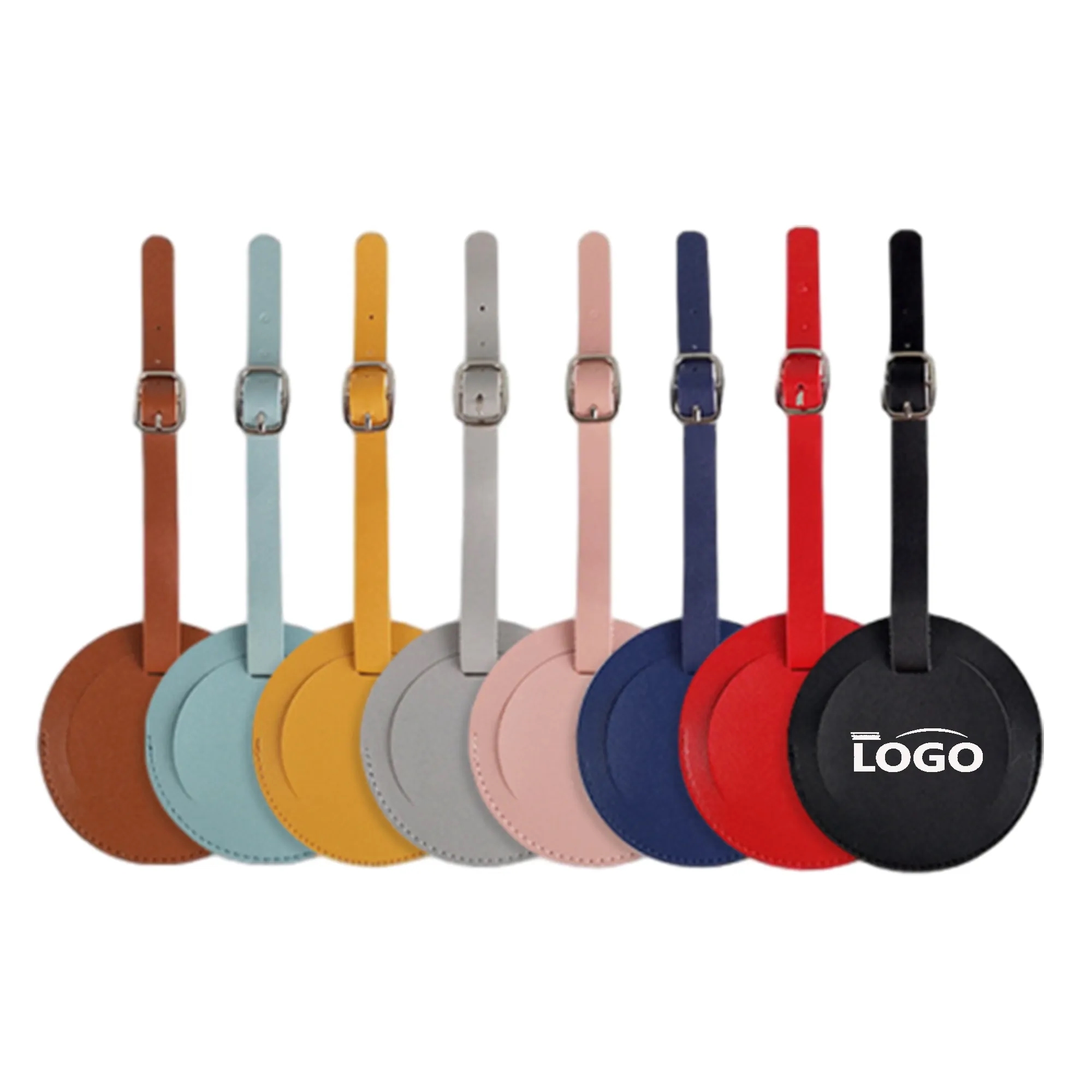 PU Round Luggage Tag MOQ 100PCS 2