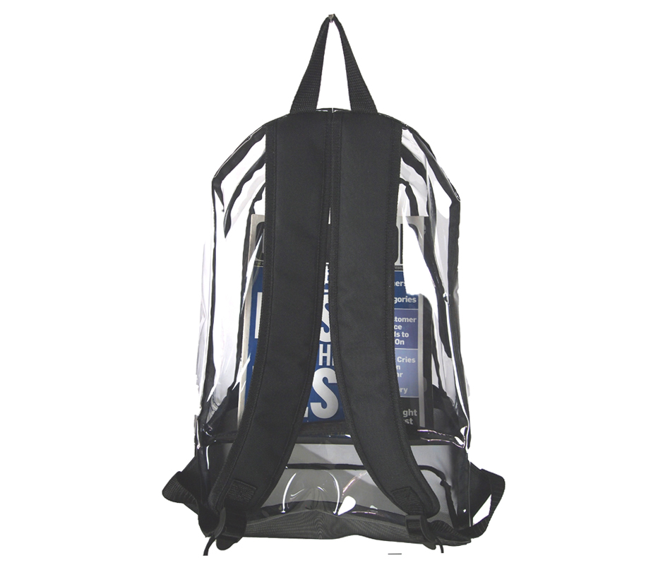 2-Compartment Clear Bag PVC Transparent Backpack 3