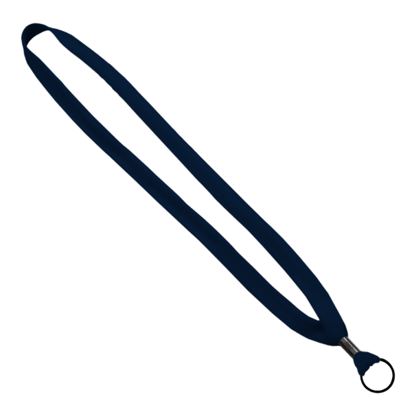 5/8" Polyester Shoelace Lanyard with Metal Crimp & Split-Ring 360