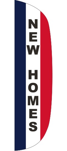 "NEW HOMES" 3' x 12' Message Flutter Flag 3