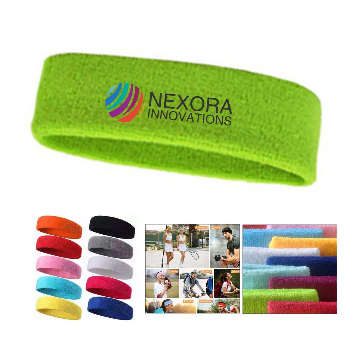 Durable Terry Cloth Headband for Workouts 12