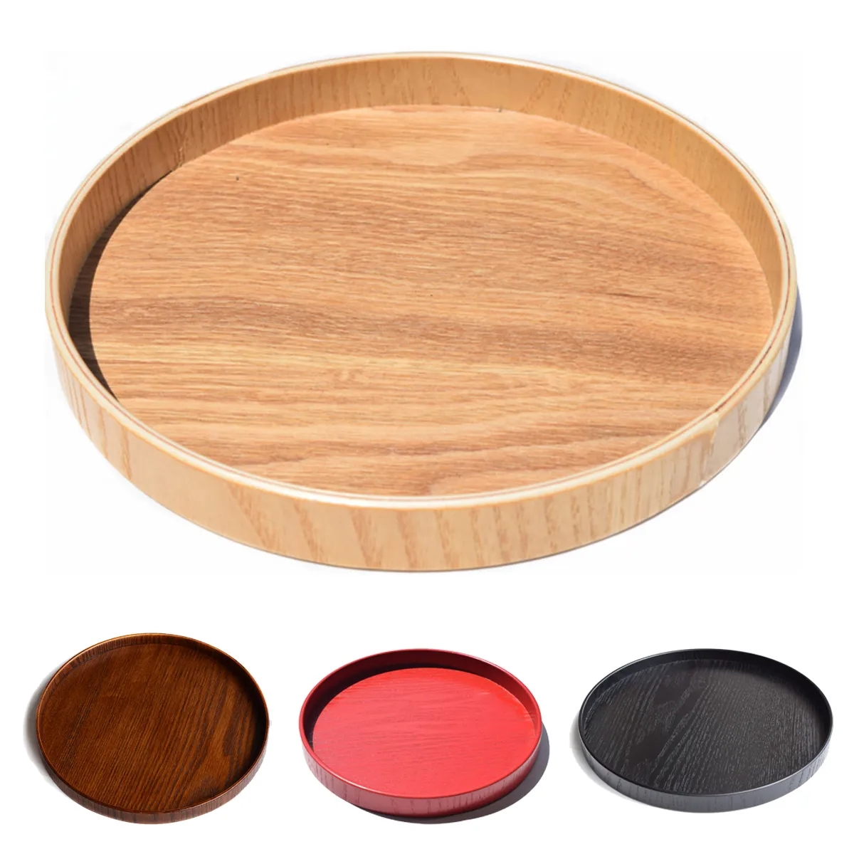 Wood Non-Fragile Dinner Plate 5