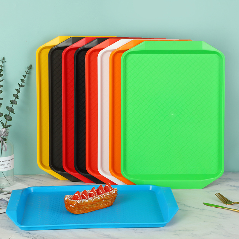 Plastic Restaurant Toddler Fast Food Serving Tray For Eating 2