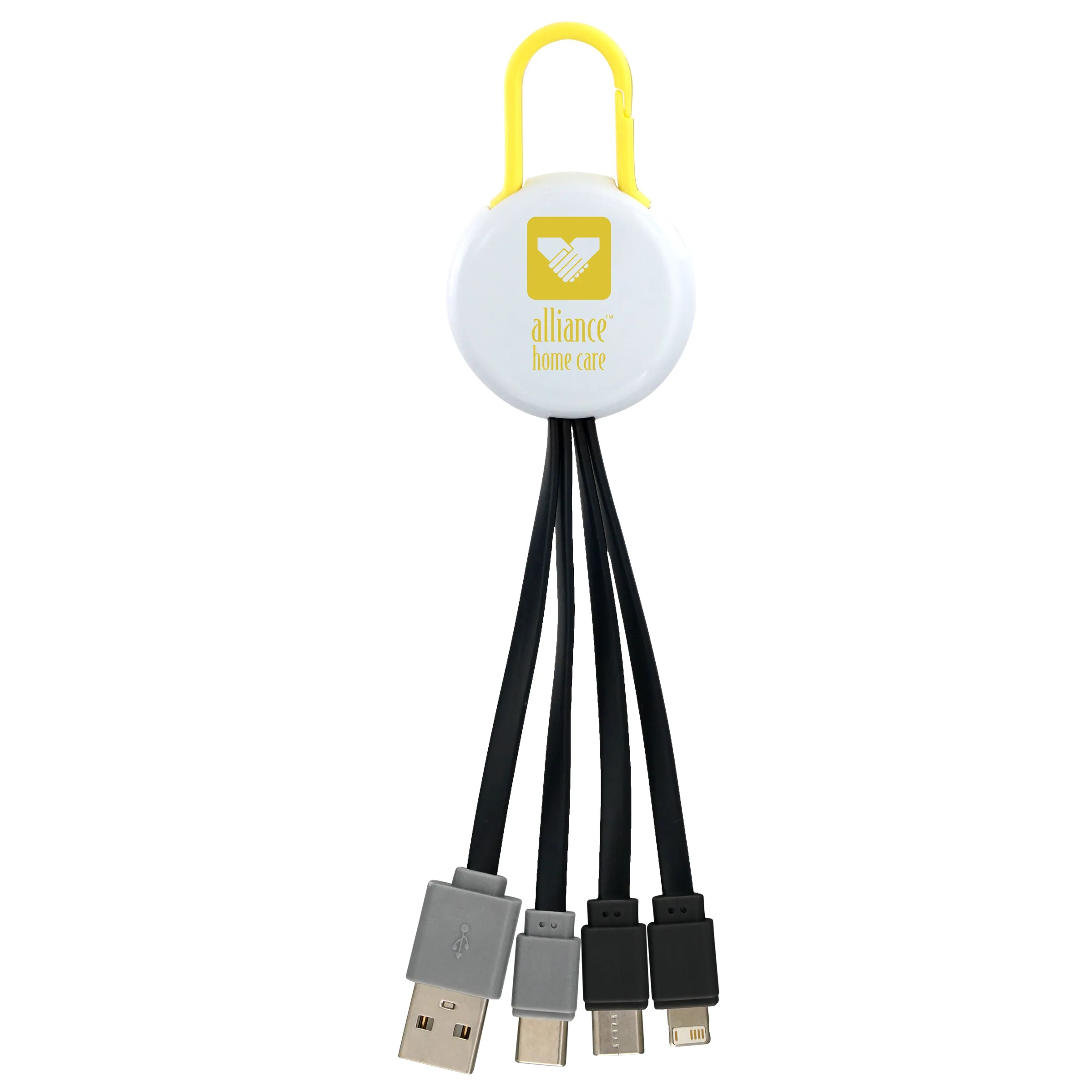 WHITE COLORFUL CLIP DUAL INPUT 3 IN 1 CHARGING CABLE 21