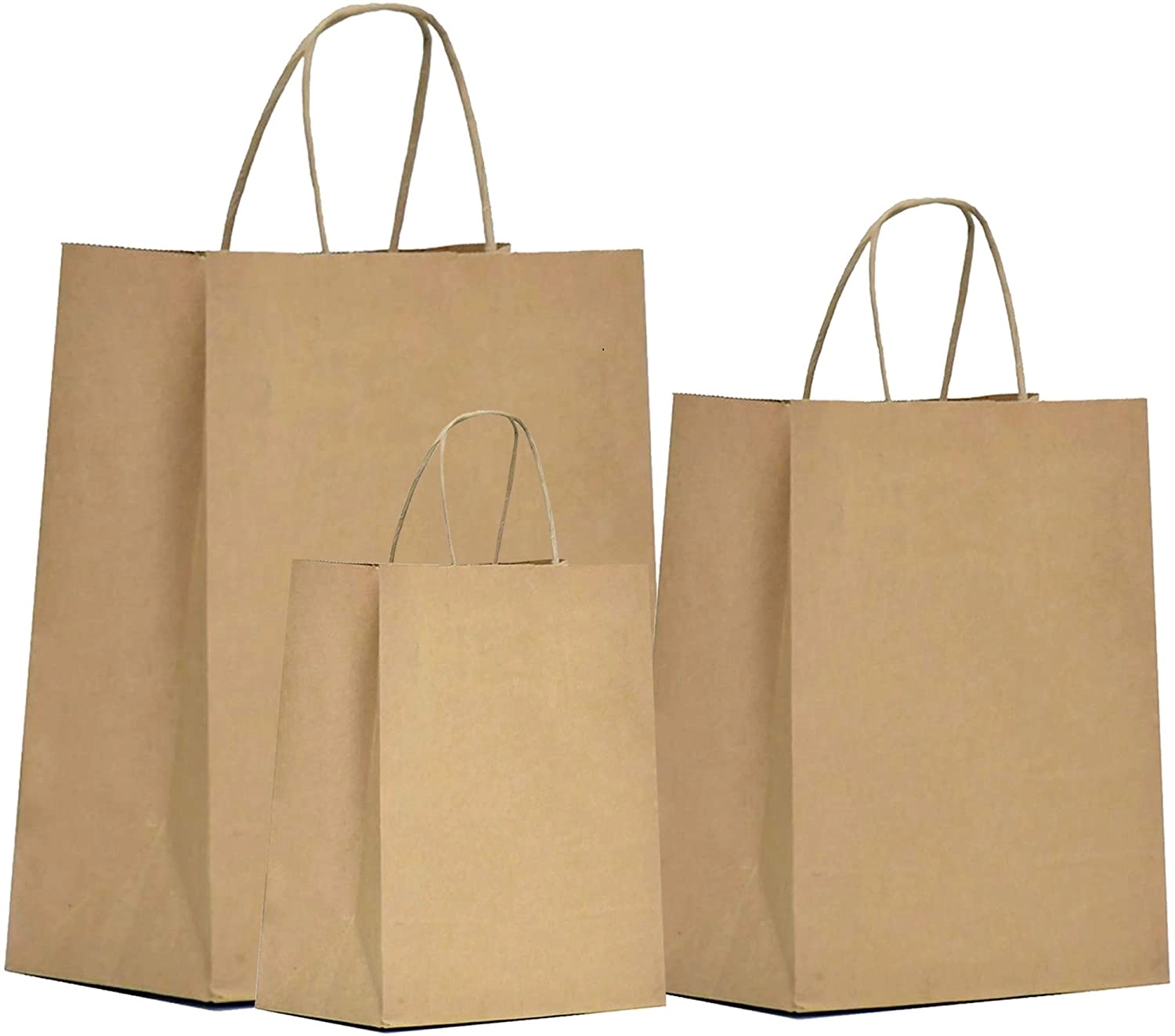 Kraft Paper Shopper Tote Bag(10"x5"x13") - Foil Stamp 3