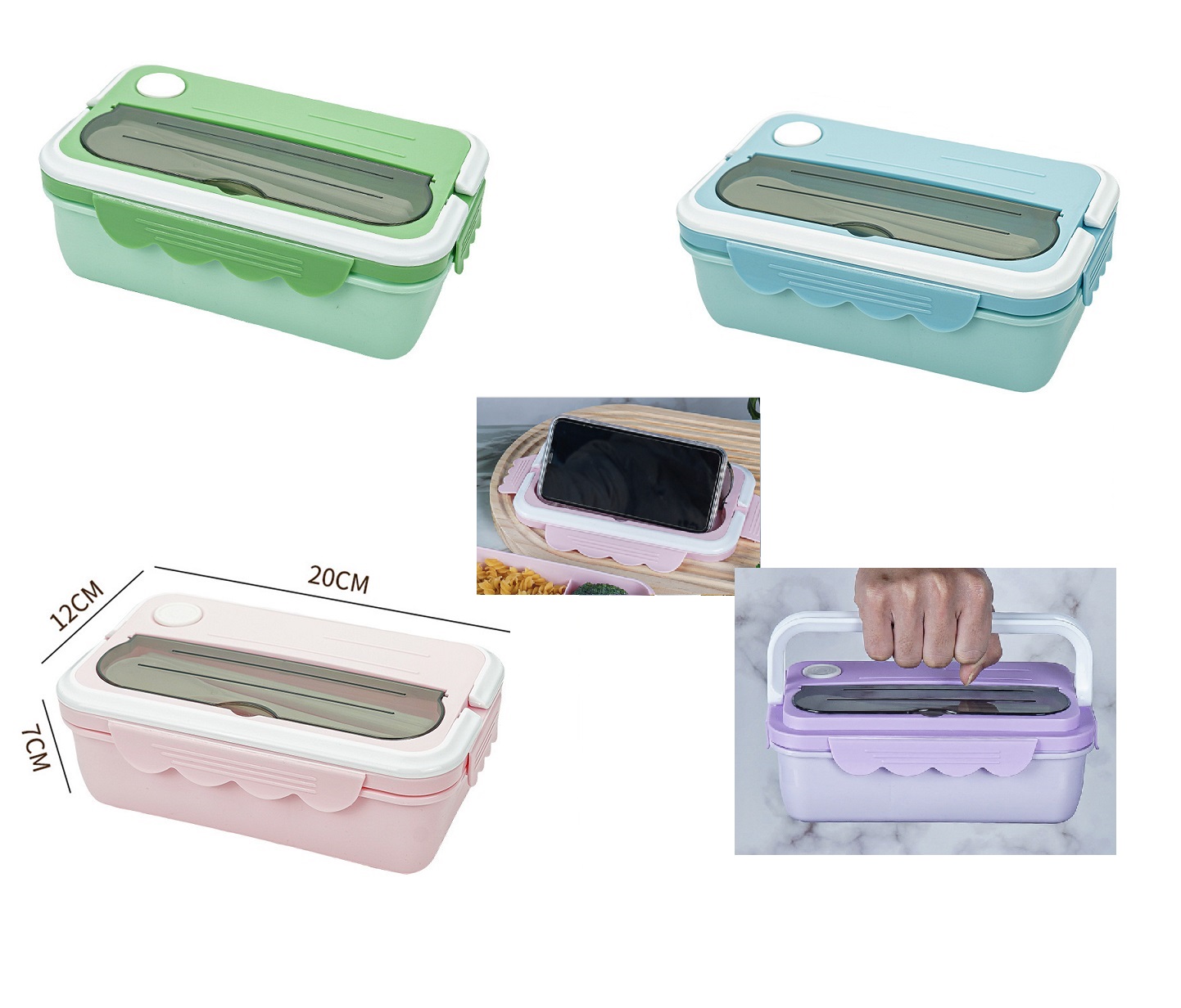 Large Capacity PP Lunch Box 2