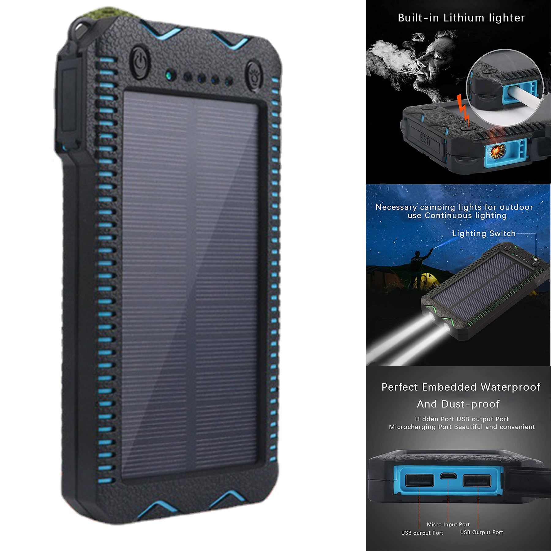 12000 mAh Solar Power Bank 1