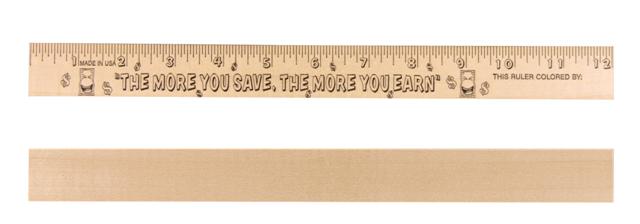 Save/Earn  "U" Color Rulers - Natural wood finish 1
