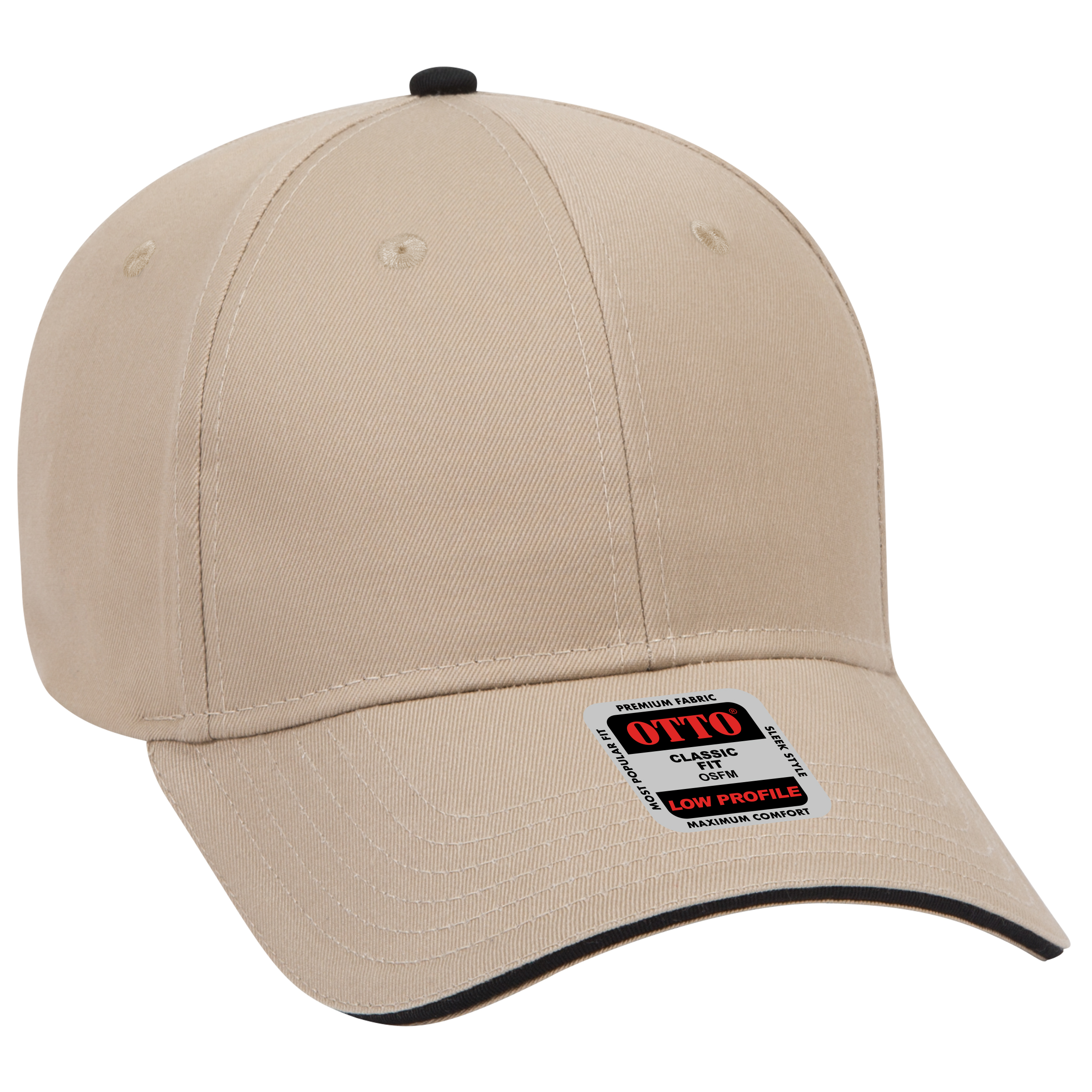 OTTO CAP® 6 Panel Low Profile Baseball Cap 3