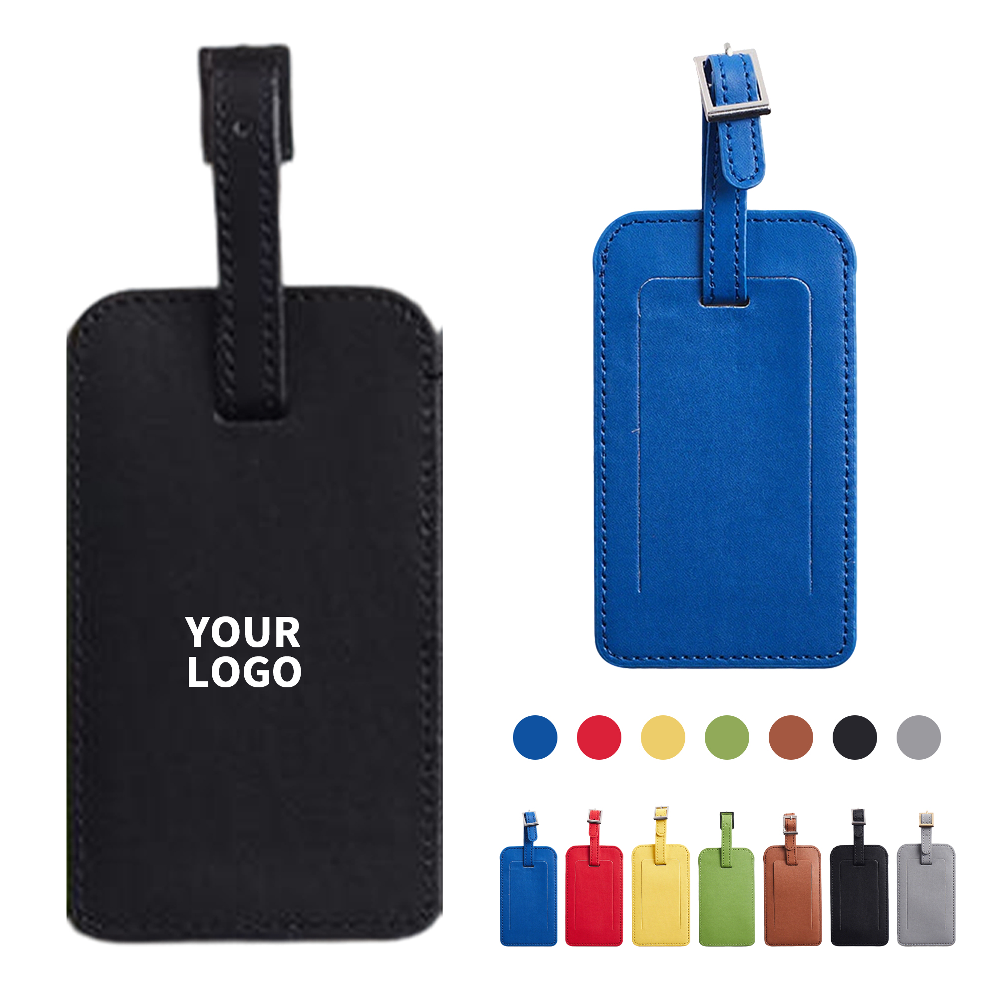 Grain Pattern Leather Travel Bag Tag 8
