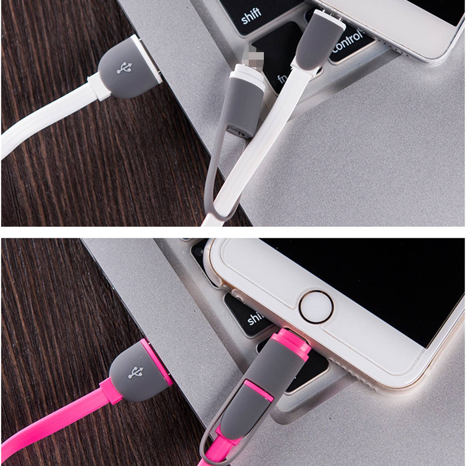 2 In 1 Multifunction USB Data Sync Charging Cable 2