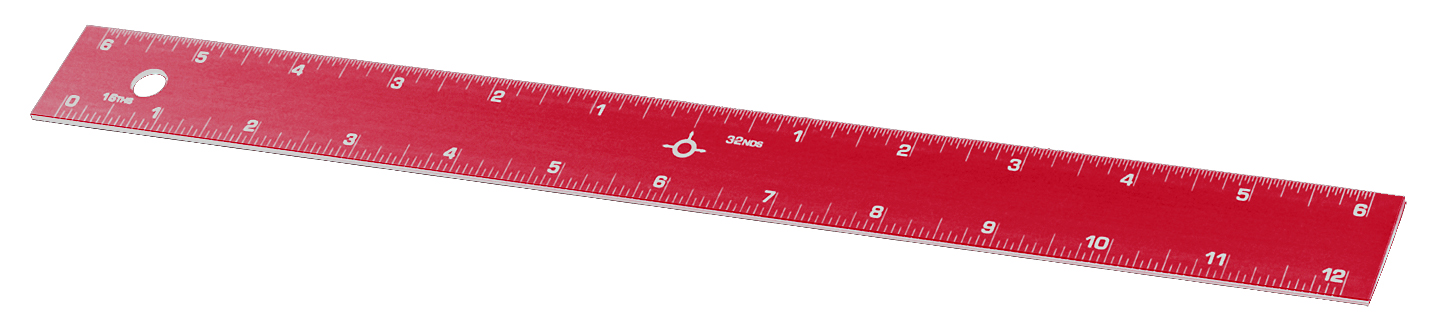 12" Straight Edge Aluminum Ruler with Center-Finding Back 5