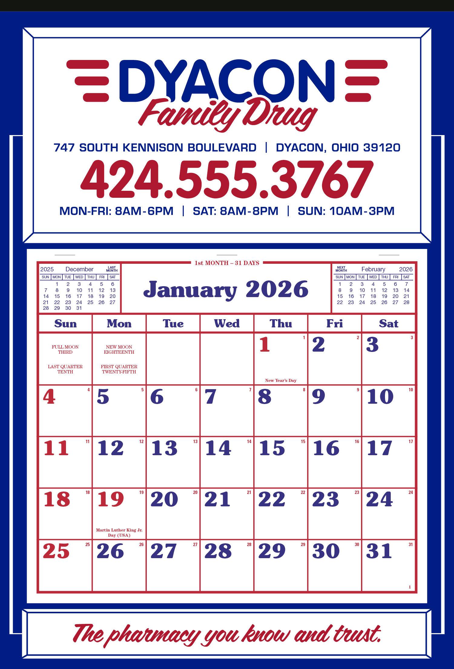 Skinner & Kennedy® Apron Calendar 20