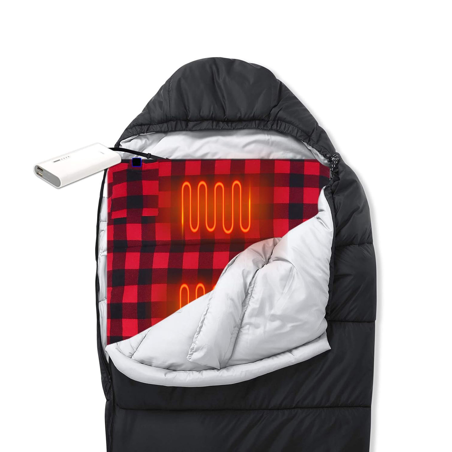 Camping Heated Sleeping Mat w/ Pouch 4