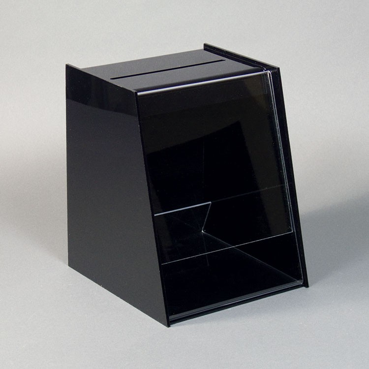 Black Acrylic Registration Box with 8 5"w x 11"h Sign Area
